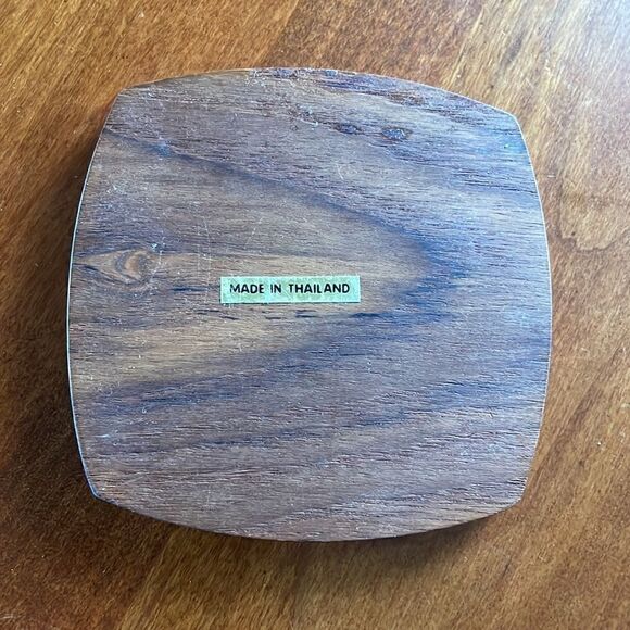Set of 6 MCM Teak Coasters - Picture 3 of 4